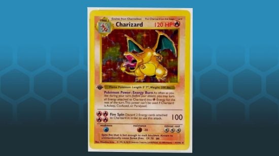 Charizard, one of the most rare Pokemon cards