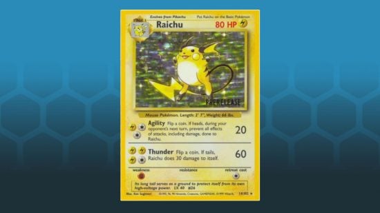 Prerelease Raichi, one of the most rare Pokemon cards
