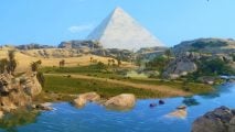 Total War Pharoah announced - Total War image of a pyramid and an oasis