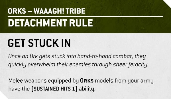 Warhammer 40k 10th edition Orks Waaagh! Tribe Detachment rules by Games Workshop