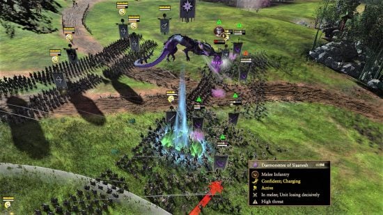 Best grand strategy games guide - Wargamer original Total War Warhammer screenshot showing Grand Cathay units clashing with Slaanesh daemons in battle
