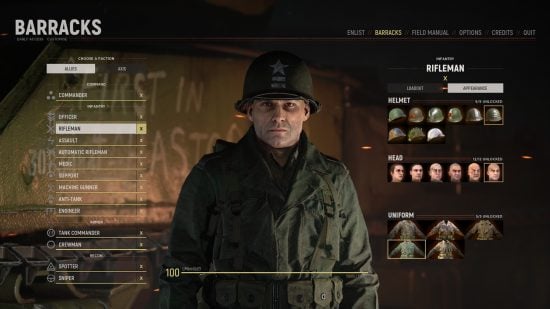 Best WW2 Games guide - Hell Let Loose screenshot showing the player customisation screen