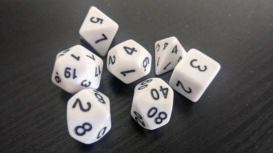 DnD dice set (white)