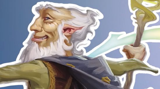 Wizards of the Coast art of a DnD Druid 5e gnome smiling