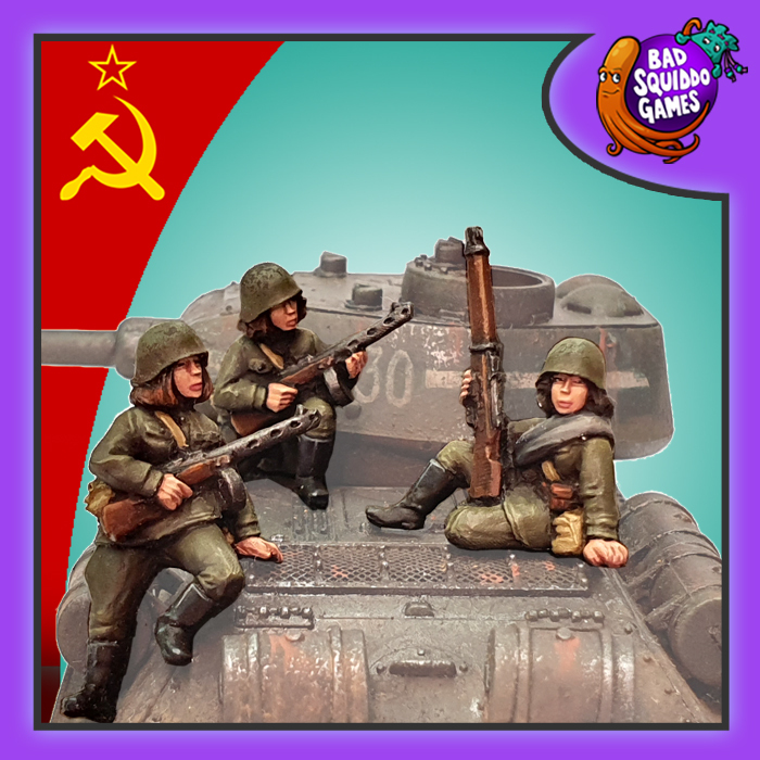Female minis by Bad Squiddo Games - Soviet women tankriders