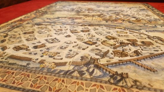 Frosthaven review - map from the Frosthaven board game