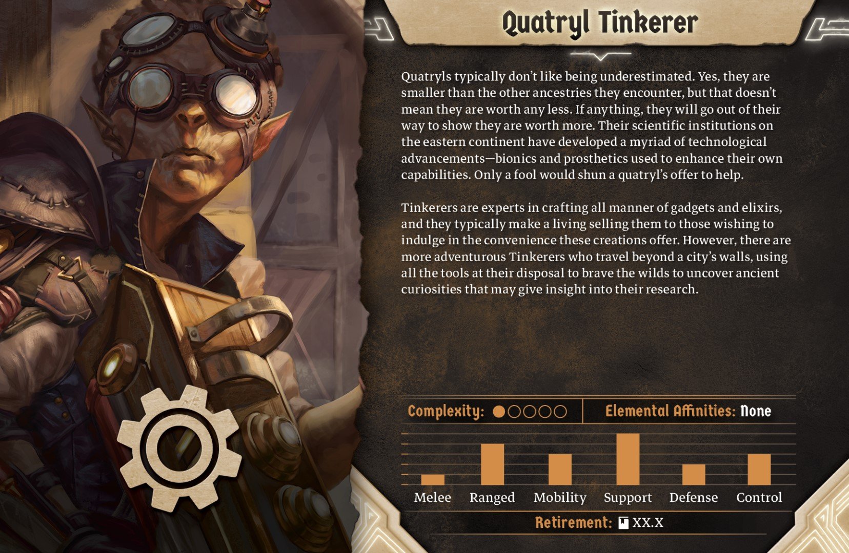Gloomhaven Isaac Childres interview - Cephalofair image of Tinkerer mat (back) from second edition