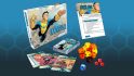 Invincible comic dice game from Mantic Games - product shot of the box, dice, and cards