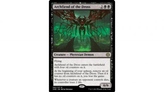 MTG card price spike - the MTG card Archfiend of the Dross.