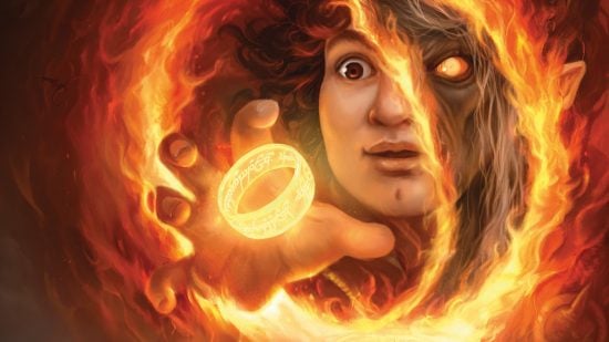 Magic The Gathering Frodo reaching for the One Ring