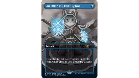 MTG card an offer you can't refuse featuring a cat version of Jace