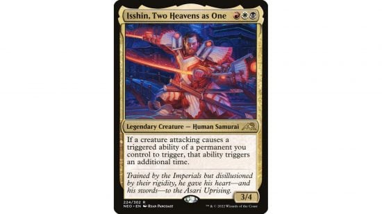 MTG commander card Isshin Two Heavens as One