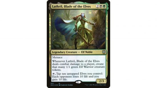 MTG creature types - the Magic: The Gathering card Lathril, Blade of Elves.