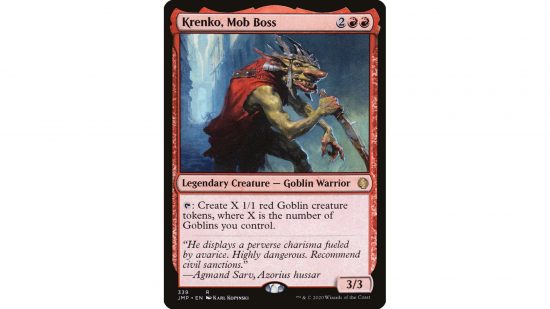 MTG creature types - the Magic: The Gathering card Krenko Mob Boss.