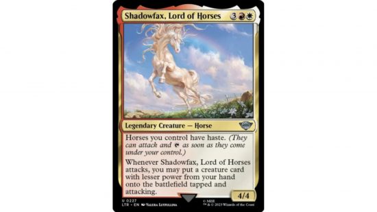 MTG Lord of the Rings commanders - The MTG card Shadowfax Lord of Horses