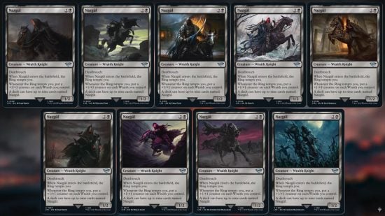 All MTG Lord of the Rings Nazgul cards