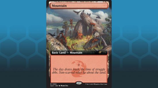 MTG Secret Lair 'Featuring the Mountain Goats' basic mountain 3