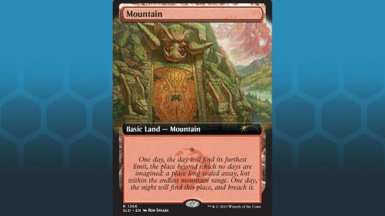 MTG Secret Lair 'Featuring the Mountain Goats' basic mountain 9