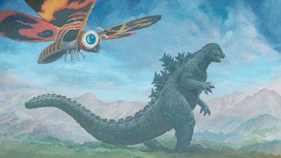 MTG Universes Beyond Godzilla Secret Plains, art by Lars Grant-West