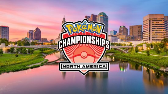 Pokemon TCG North American International Championships: The NAIC logo on a backdrop of Columbus, Ohio.