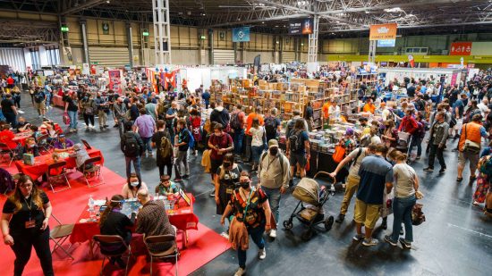 UK Games Expo apologises for cancelling queer RPG in error - photograph from UK Games Expo 2021, large crowd in trade hall