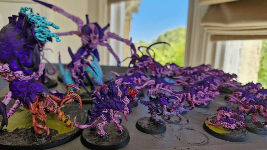 Warhammer 40k 10th edition Leviathan launch box set - Tyranid force painted with contrast paint