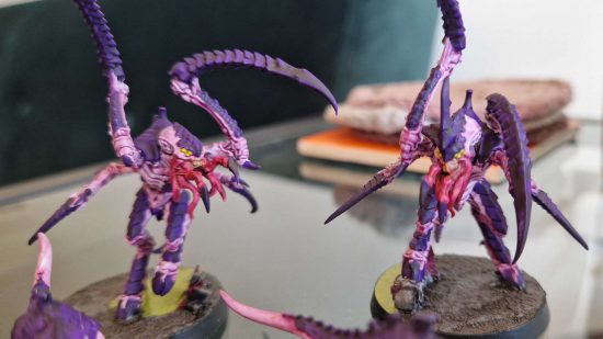 Warhammer 40k 10th edition Leviathan launch box set - Tyranid Von Ryman's Leapers painted with contrast paint