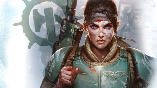 Warhammer 40k LGBTQ representation in lore - Games Workshop artwork showing a female presenting Cadian Imperial Guard soldier