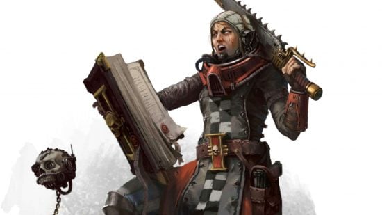 Warhammer 40k points in 10th edition are similar to Age of Sigmar - art by Stefan Ristic, an inquisitorial acolyte, published in a Cubicle 7 RPG