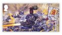 Warhammer 40k postage stamps - cover art from Warhammer 40,000 Rogue Trader showing the last stand of the Crimson Fists Space Marines