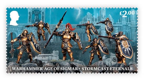 Warhammer 40k postage stamps - Stormcast Eternals from Warhammer Age of Sigmar