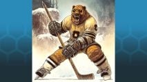 Slapshot Showdown is like Warhammer Blood Bowl meets Ice Hockey - art for Ol'Grizz, a grizzly bear hockey player