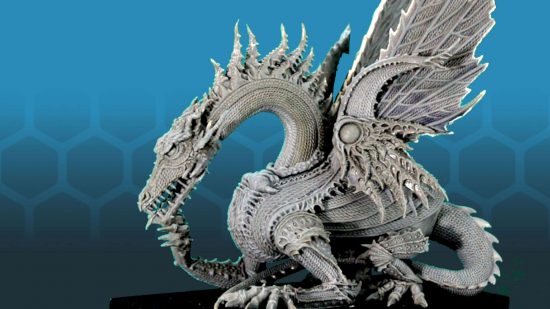 Dragon model created from the work of Warhammer legend Ian Miller, sculpted by John Robertson