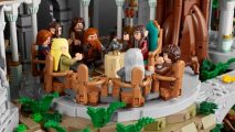 Best Lego Lord of the Rings sets - image shows a bunch of Lego Middle Earthers in a meeting.