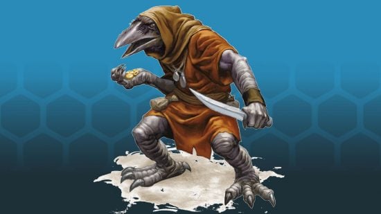 Wizards of the Coast art of a Kenku, one of the core DnD races