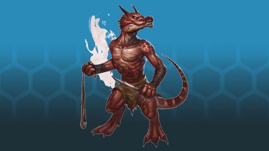 Wizards of the Coast art of a Kobold, one of the fantastical DnD races