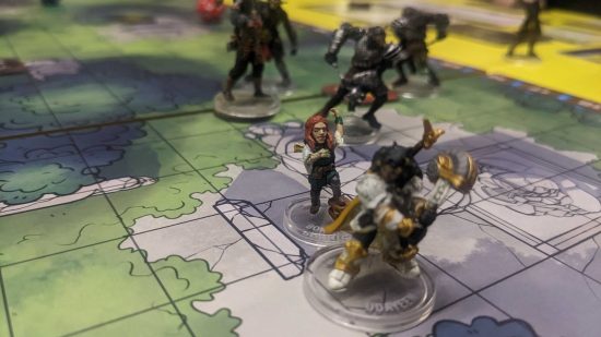 DnD Trials of Tempus review minis on board