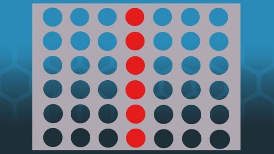 How to win Connect 4 - a connect four board with all red checkers in the middle column