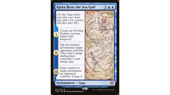 MTG card Kiora bests the sea god