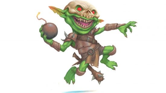 Paizo art of a goblin, one of the Pathfinder races