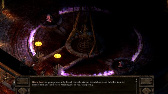 Pillars of Eternity screenshot - a mysterious pool of blood