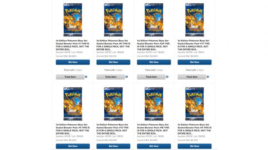 Pokemon 1st edition card packs for sale.