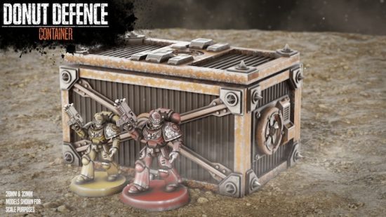 Warhammer 40k terrain from the Donut Defence Kickstarter - a container