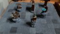 Brawl Arcane is like weirdo Warhammer chess - home-made board by Brett Evans, with scenery pieces