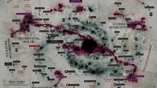 Warhammer MMO - map of the Warhammer 40k Imperium of Man by Games Workshop
