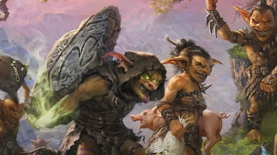 Baldur's Gate 3 goblins playable - Wizards of the Coast art of a group of DnD goblins