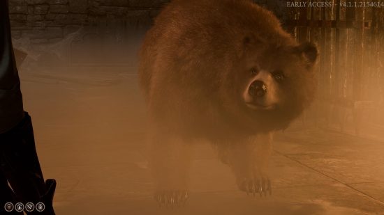 Baldur's Gate 3 Halsin guide - BG3 screenshot by the author, showing the Druid Halsin in bear form, greeting the player