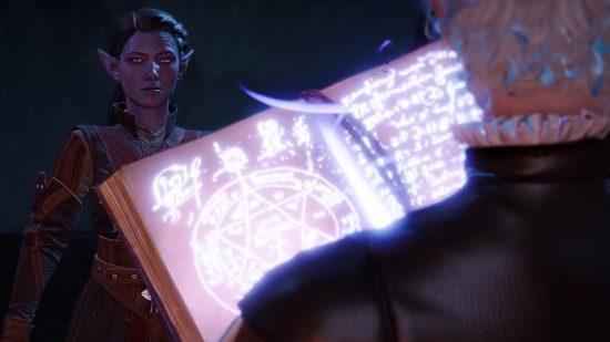 Baldur's Gate 3 spells - Larian image of a spellbook glowing