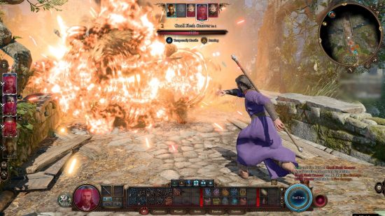 Baldur's Gate 3 spells - Larian image of Gale casting Fireball