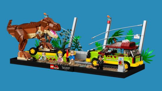 Best Lego Dinosaur sets: the Jurassic Park T. Rex Breakout.